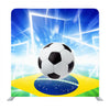 Soccer Ball On Brazil Flag With Bright Spotlight Background Media Wall - Backdropsource