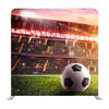 Soccer ball on grass field media wall - Backdropsource