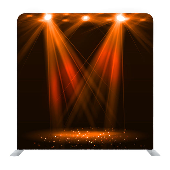 Spotlight on Dark Background Stage With Smoke And Light Media Wall - Backdropsource