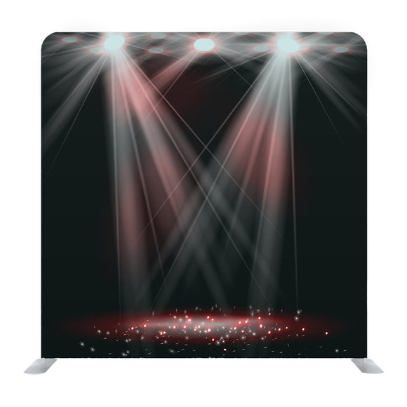 Spotlights on Stage With Smoke & Red Light Background Media Wall - Backdropsource