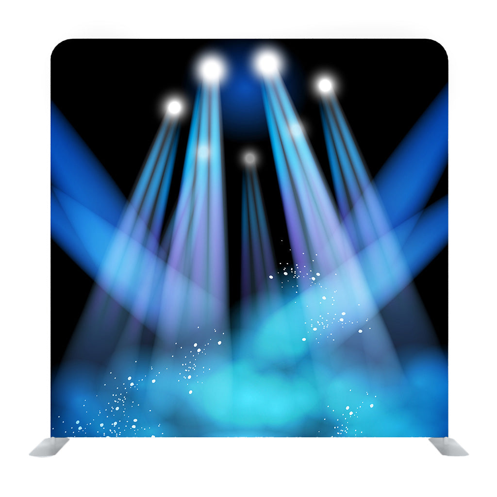 Stage Light With Colored Spotlights And Smoke Background Media Wall - Backdropsource