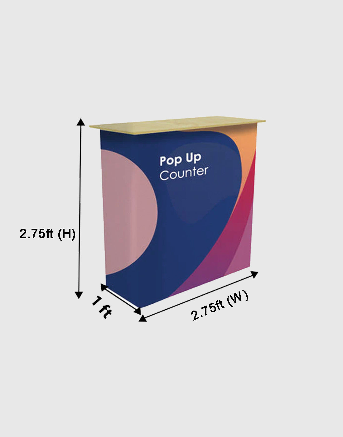 Table Pop Up Fabric Display Counter (For Podium & Booth Exhibitions) - Backdropsource