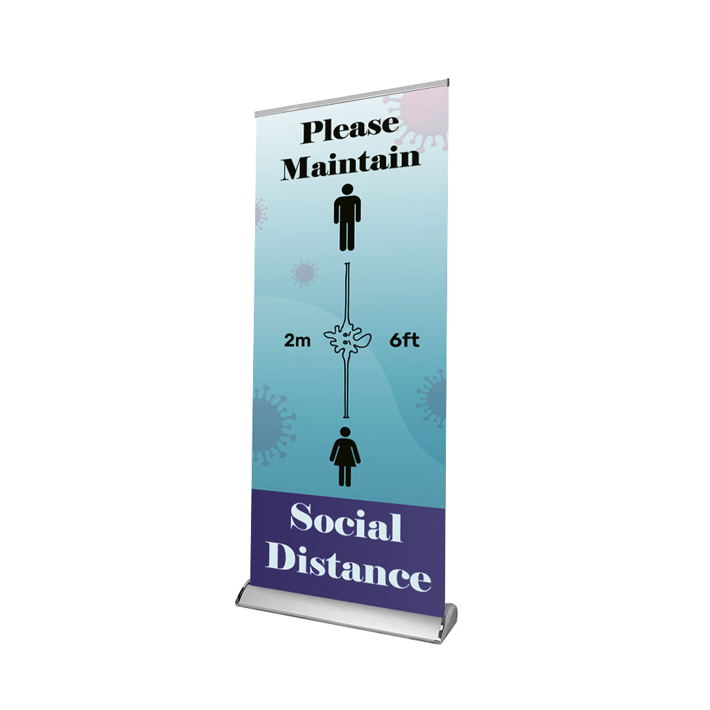 Social Distancing Retractable Banner - 02 - Backdropsource