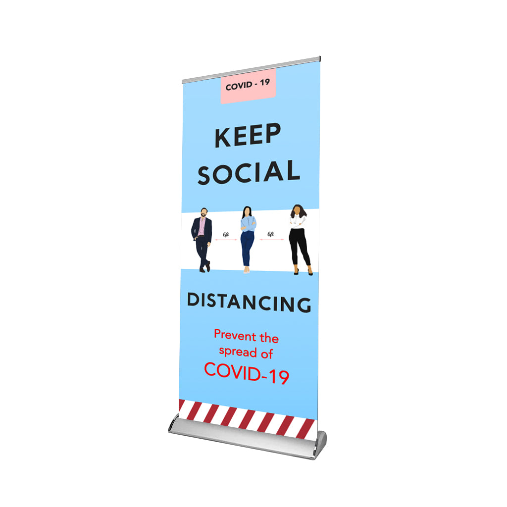 Social Distancing Retractable Banner - 03 - Backdropsource