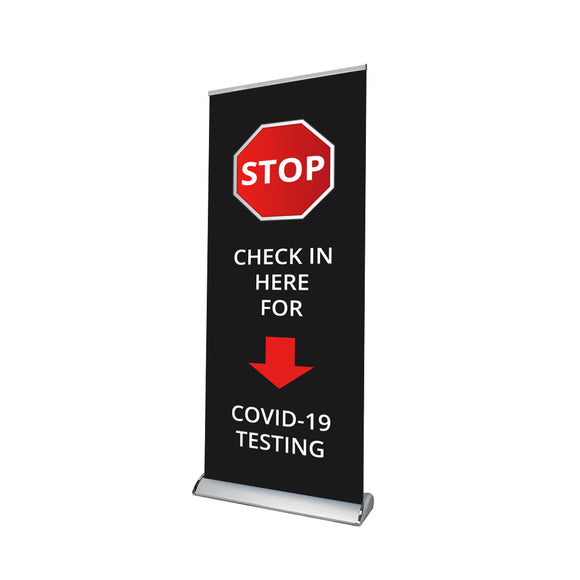 Testing Sign Retractable Banner - 03 - Backdropsource