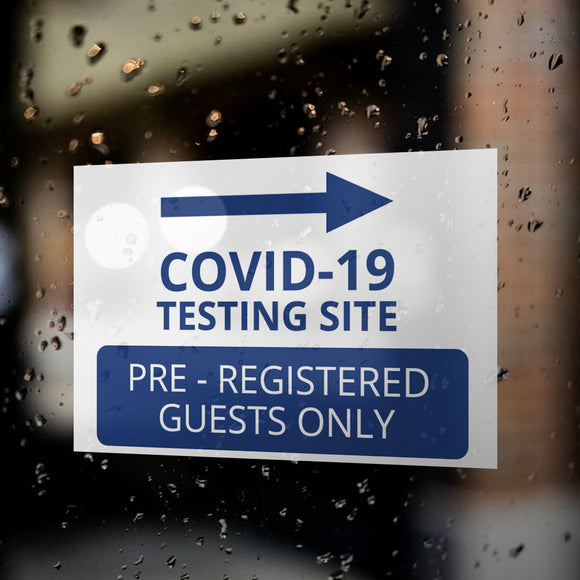 COVID -19 Testing Window Decals / Sticker  - 02 - Backdropsource