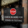 COVID -19 Testing Window Decals / Sticker  - 03