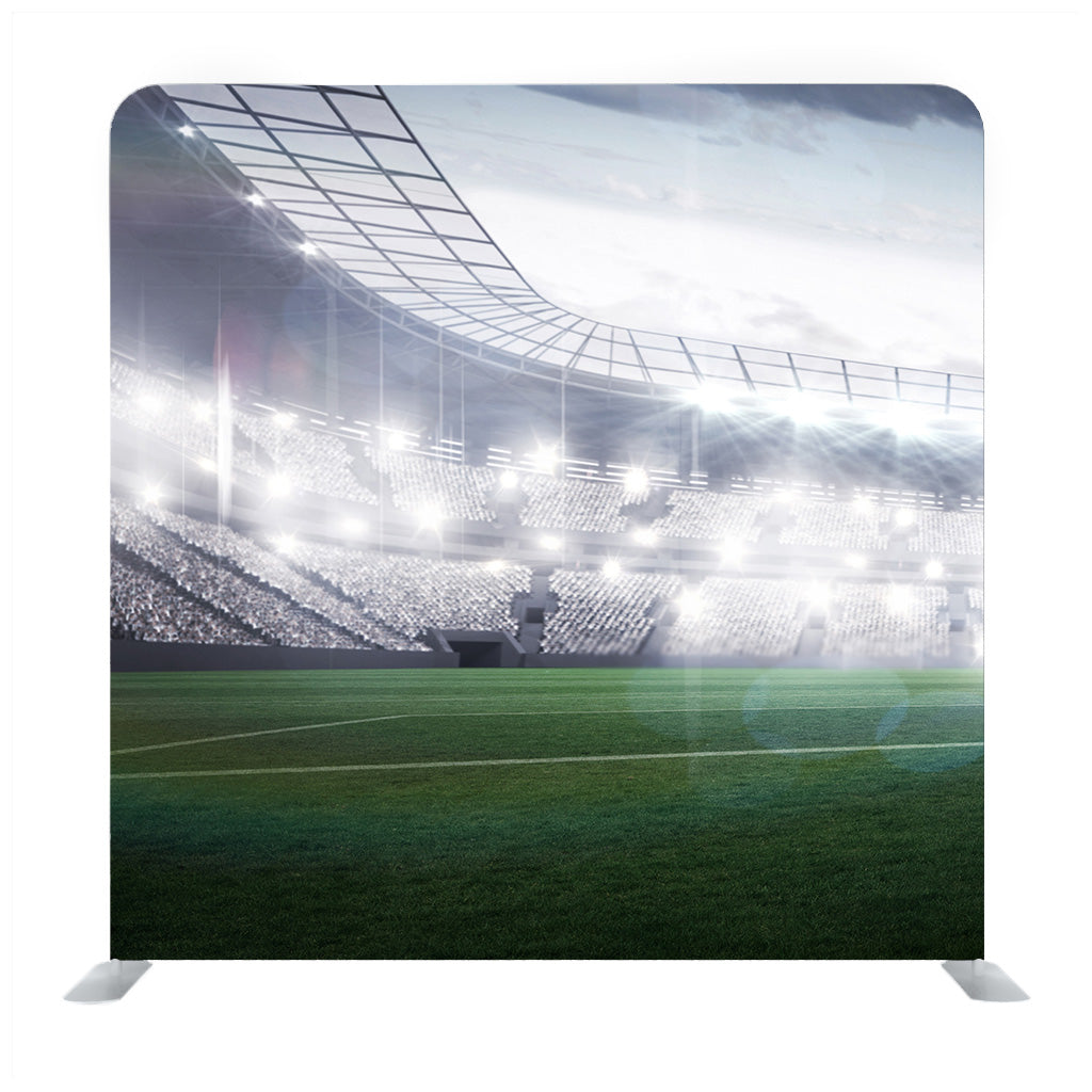 View Of A Sports Arena With Spotlights Media wall - Backdropsource