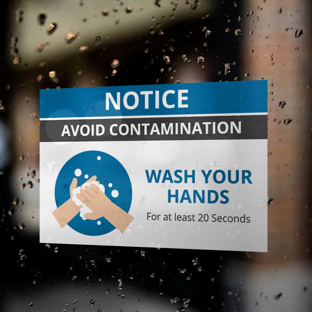 Wash Your Hands Window Decals / Sticker  - 02 - Backdropsource