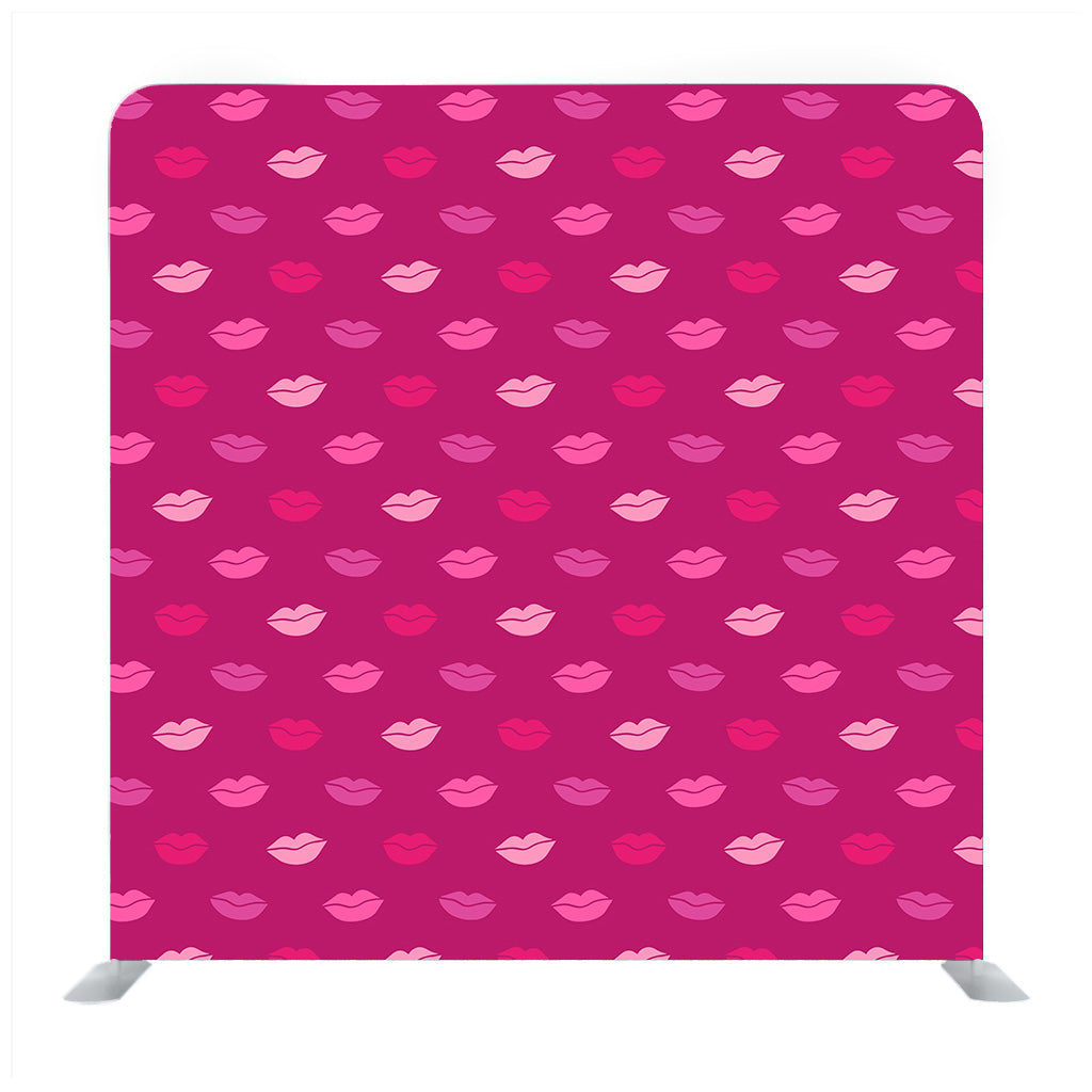 Watercolor lips pattern with colored lipstick kisses Media wall - Backdropsource
