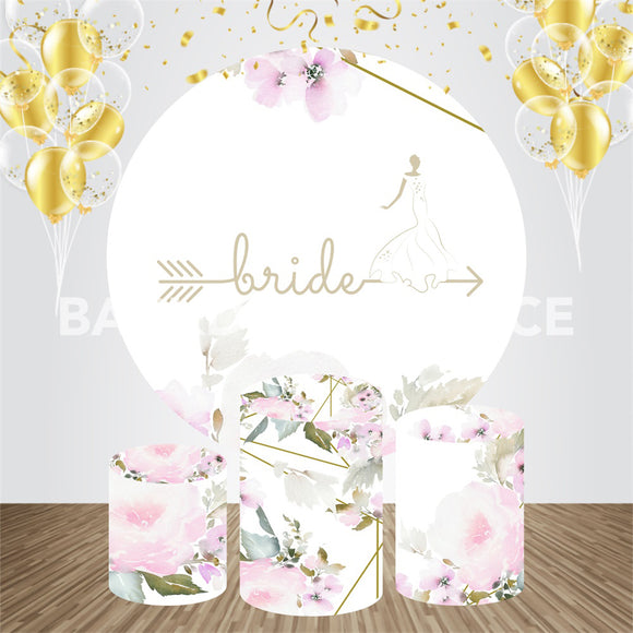 Bride To Be Event Party Round Backdrop Kit - Backdropsource