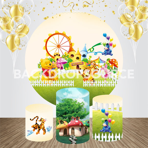 Circus Themed Event Party Round Backdrop Kit - Backdropsource