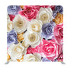 White And Pink roses Media wall - Backdropsource