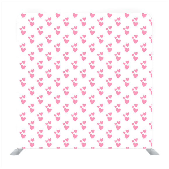 White Background With Pink Heart Media wall - Backdropsource