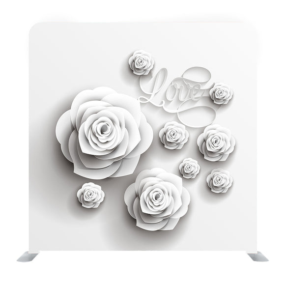 White Valentine Love Media wall - Backdropsource
