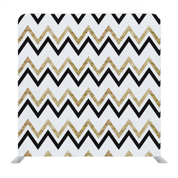 White Zigzag Pattern with Glittery Gold and Silver Effect Backdrop - Backdropsource