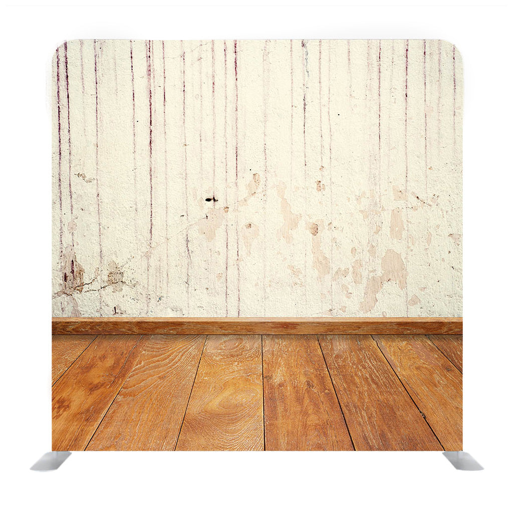 White Wall Wooden Floor Surface Media Wall