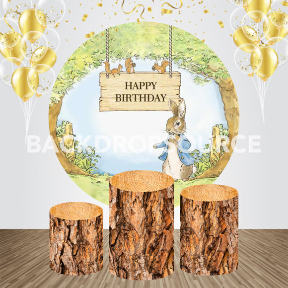 Jungle Themed Birthday Event Party Round Backdrop Kit - Backdropsource