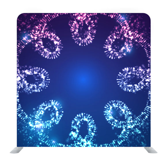 Winter Snowflakes On Colorful Background Media Wall - Backdropsource