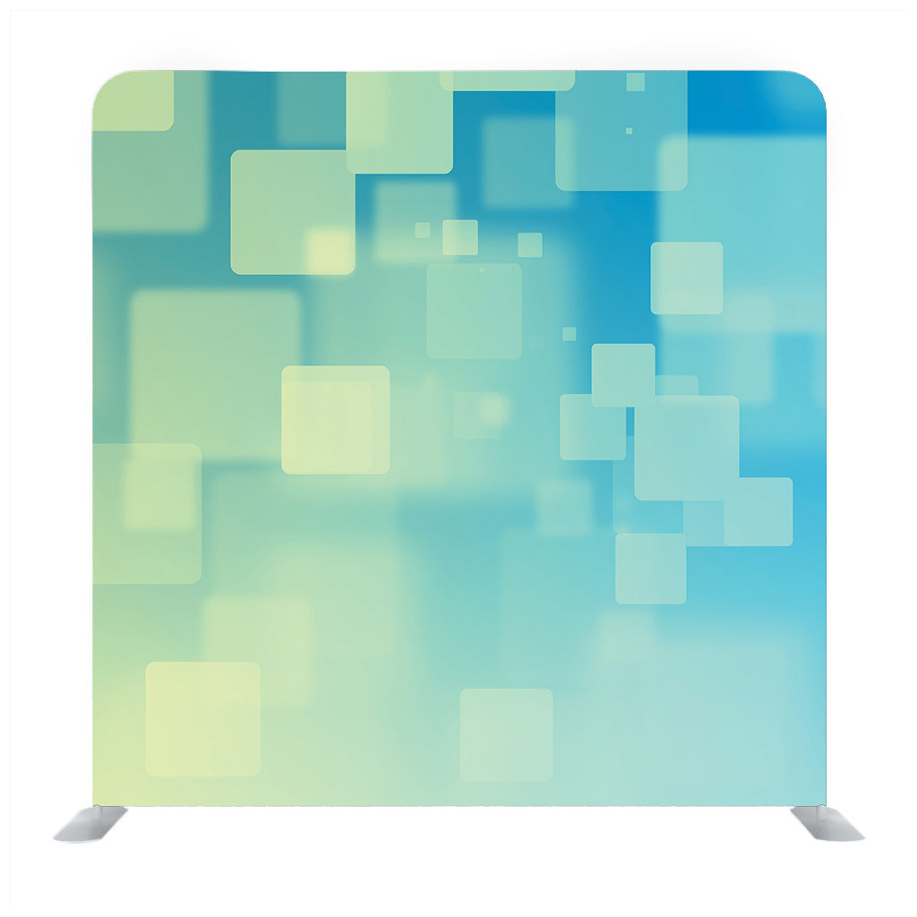 Yellow And Green Square Bokeh On Blue And Teal Background Media Wall - Backdropsource
