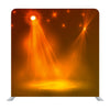 Yellow Spotlight On Stage With Smoke And Light Media Wall