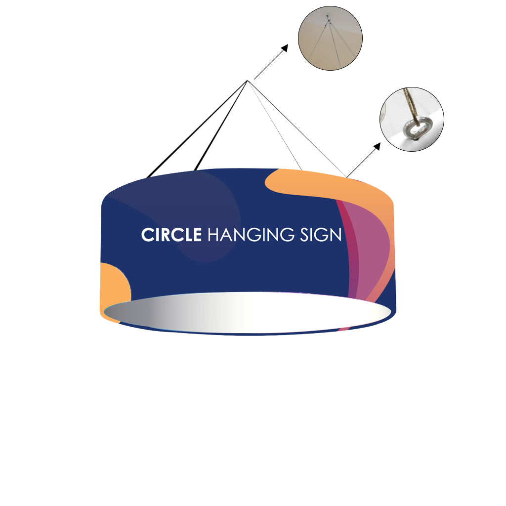 Sky Tube Circle Hanging Banner - Backdropsource