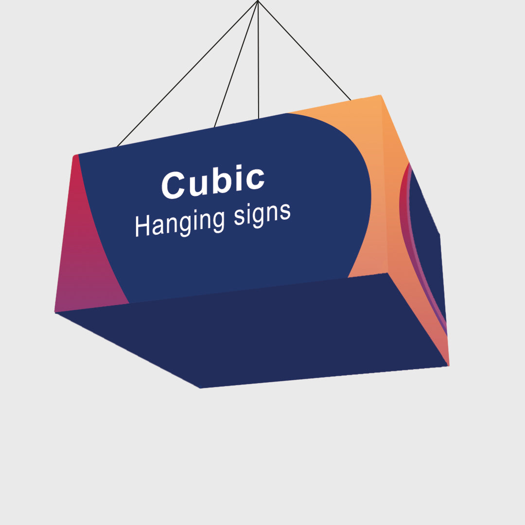 Sky Tube Cubic Hanging Banner - Backdropsource