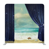 Fantastic Beach With Starfish And Curtains With Sky Texture Background Media Wall