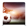 Legs Of A Soccer Or Football Player On Ball On Stadium Background Media Wall - Backdropsource